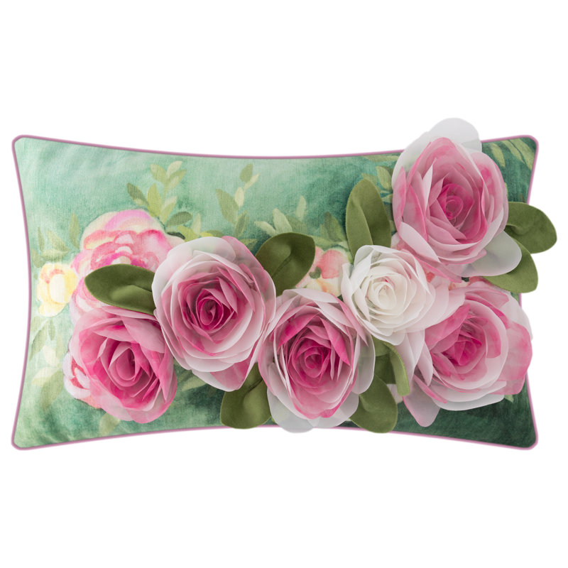 Housse de coussin 3D Rose Flower
