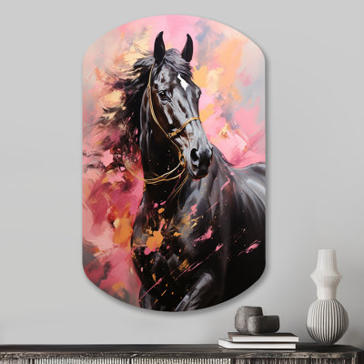 Mapril - Horse Cylinder Shape Asymmetric Metal Wall Art