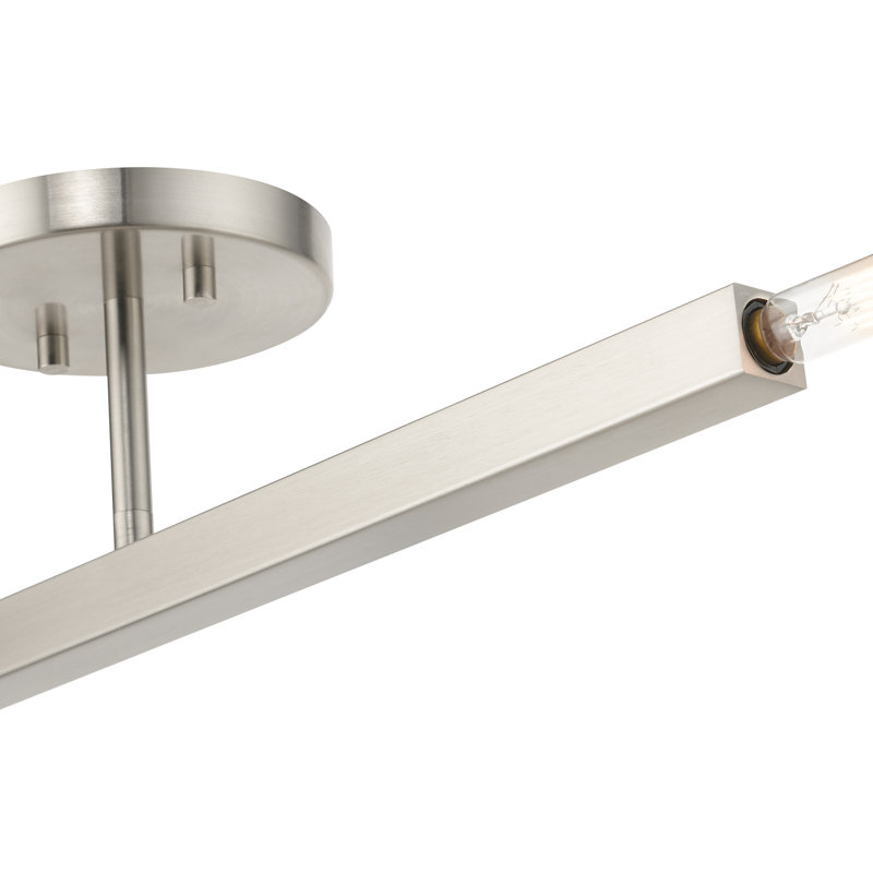 Manbir Semi Flush Mount, Brushed Nickel
