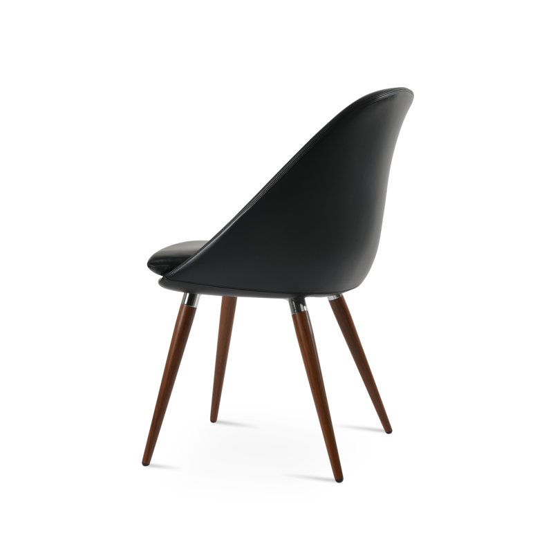 Chaise d'appoint Avanos Ana, Noir/chrome, Noir
