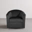 Upholstered Swivel Barrel Chair-1821474028