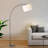 74.8“ Eclipse Arc Floor Lamp: Matte Black With Multi-angle Task White Shade