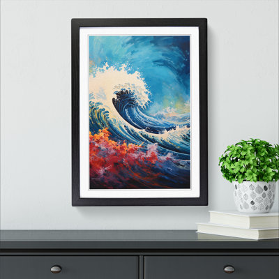 Wave Japanese Impressionism - Framed Print