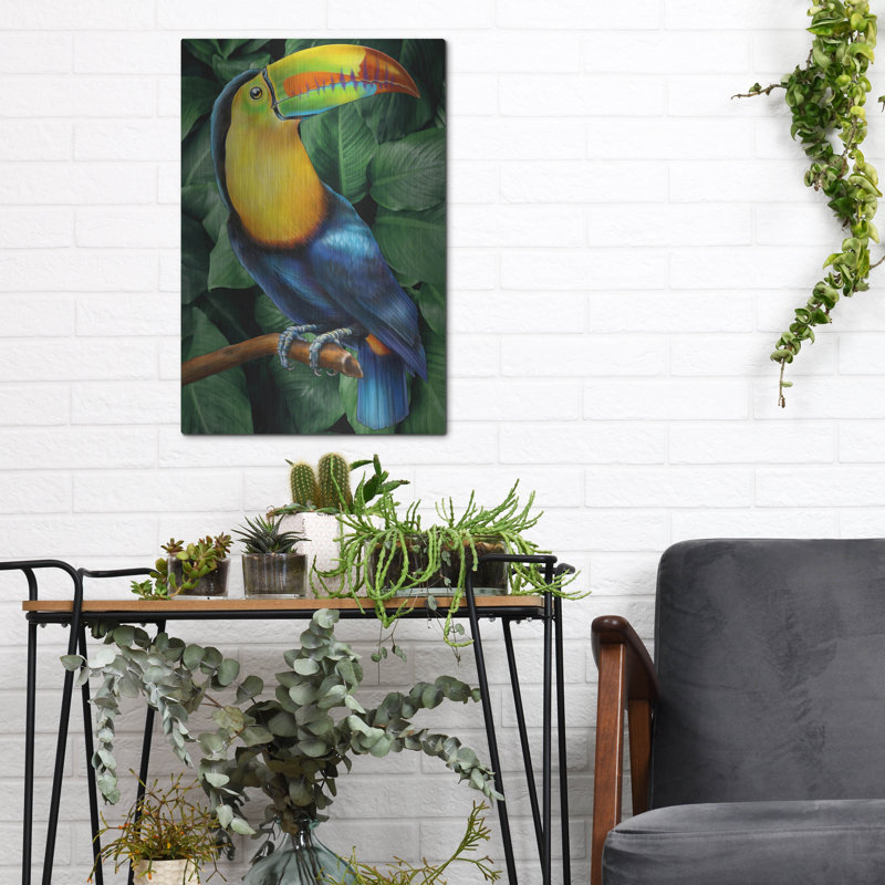  «Toucan» par Tim Jeffs, art mural en métal, 12 po x 16 po, H 16 po x l 12 po