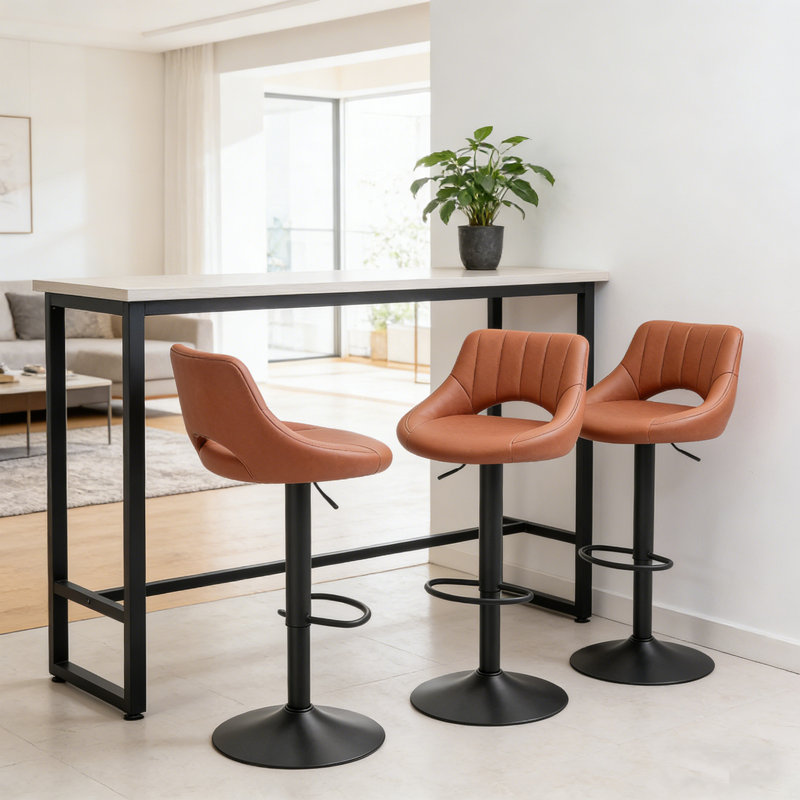 Tabouret de comptoir pivotant et tabouret de bar avec pieds interchangeables