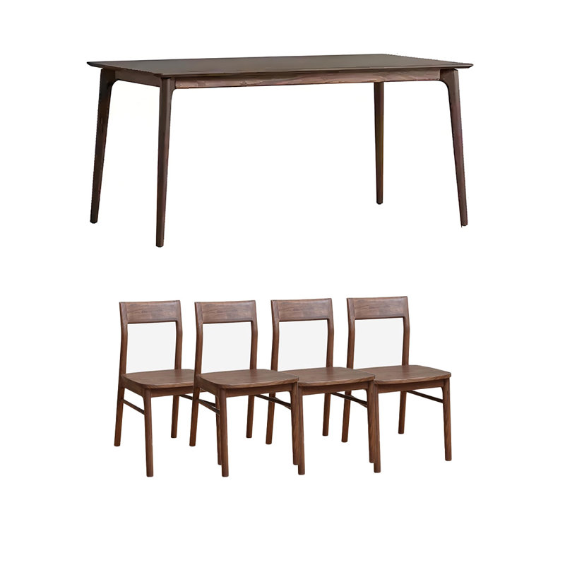Modern simple solid wood table set, 29.52"H x 62.99"L x 33.46"W