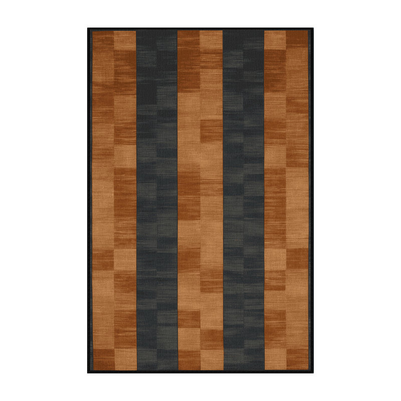 Machine Washable Checkered Gray Area Rug, Runner 2' x 4'