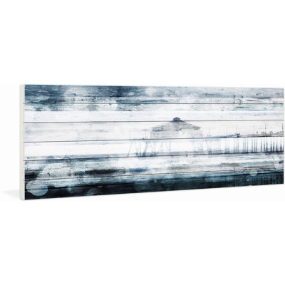 Waterspotted Pier by Parvez Taj - Panoramic Print on Canvas
