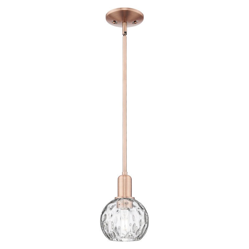 Mini-luminaire suspendu 1 lumière Arcadia - Sevier, Cuivre antique, H 5 po x l 6 po x P 6 po