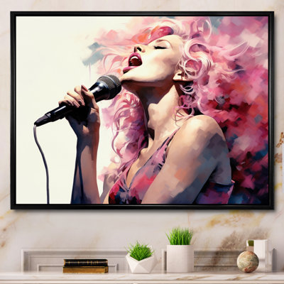 «Pink Black Music Vocal Expression II», reproduction d'art sur toile