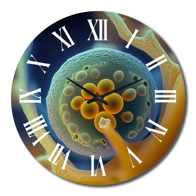 Macro photographie de l'horloge murale en métal Marine Cells, Grand