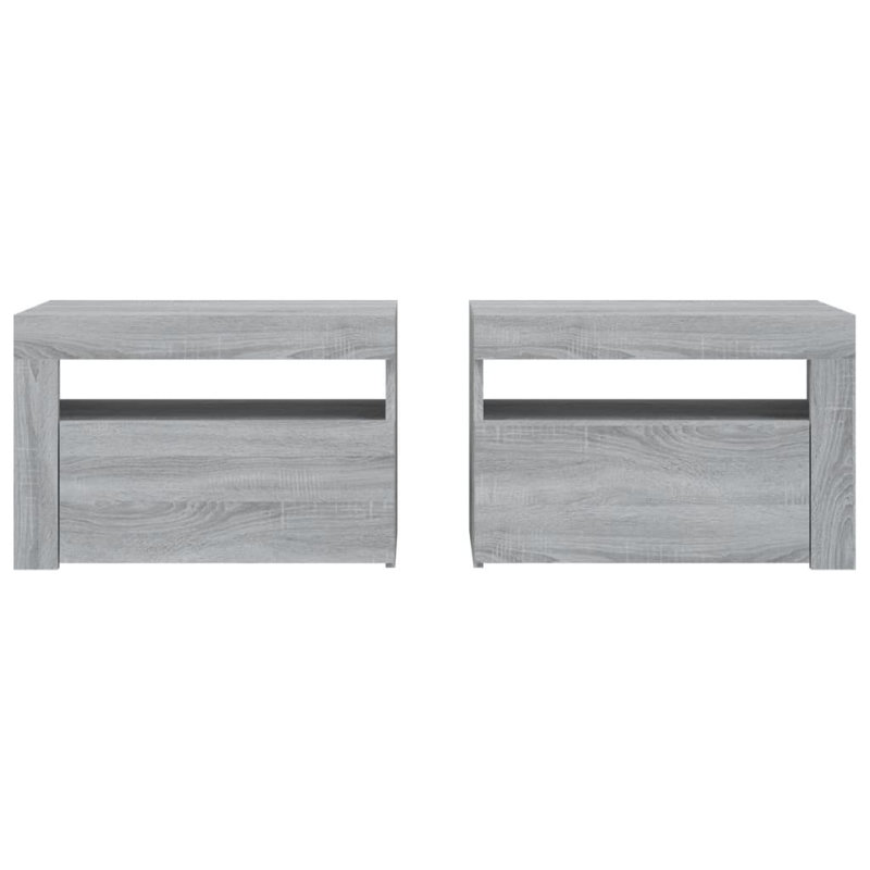 Aamirah 60cm W Bedside Table, Grey Sonoma