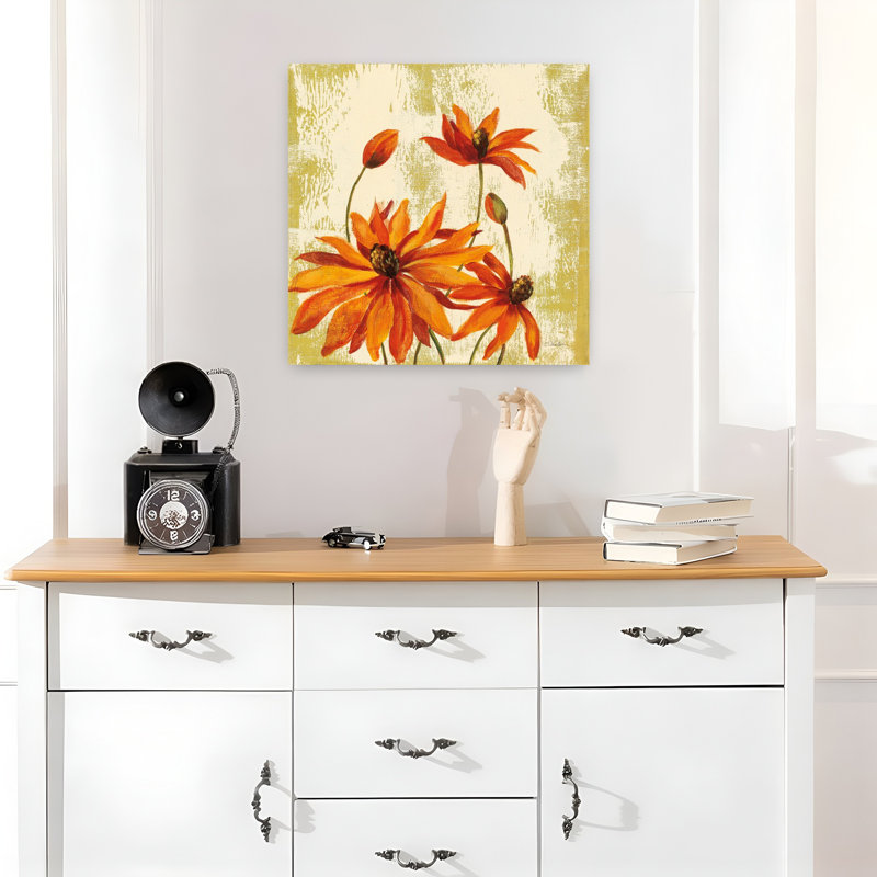 Art contemporain bijou fleuri aux yeux noirs Susan aux yeux noirs Susans Art, H 18 po x l 18 po
