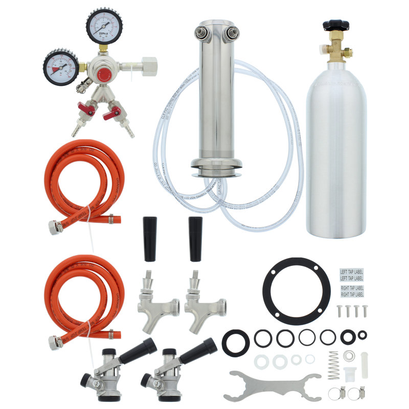 Ensemble d'accessoires Zephyr Presrv Double Tap Kit pour PRKB Kegerators