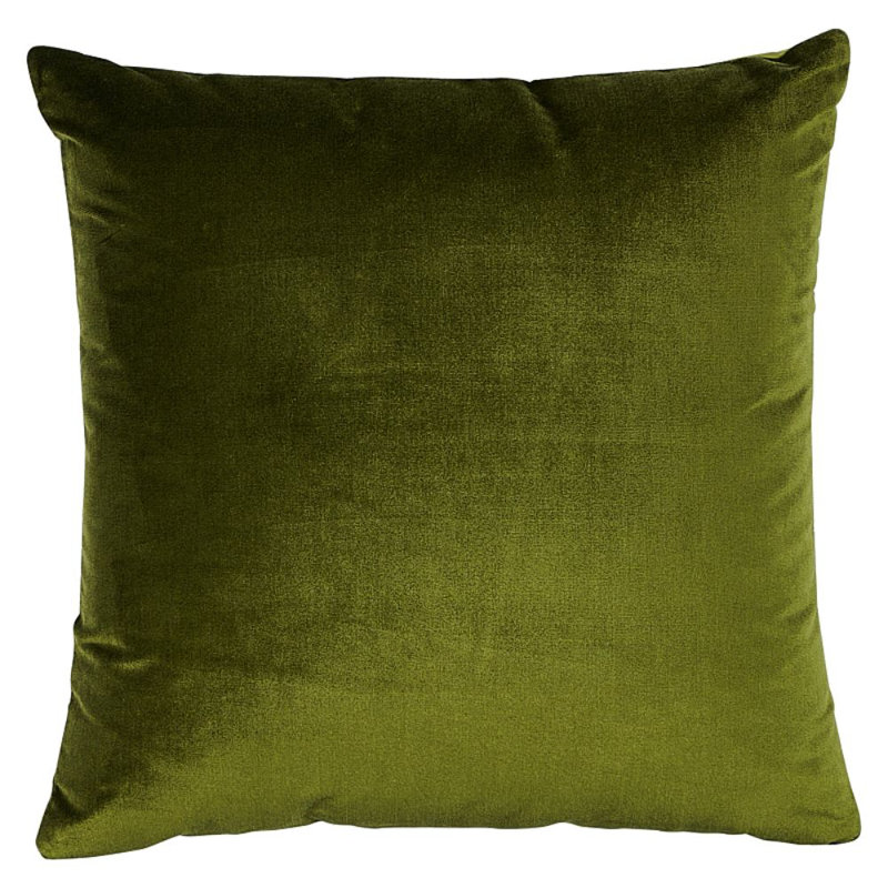 Venetian Silk Velvet Pillow, Moss