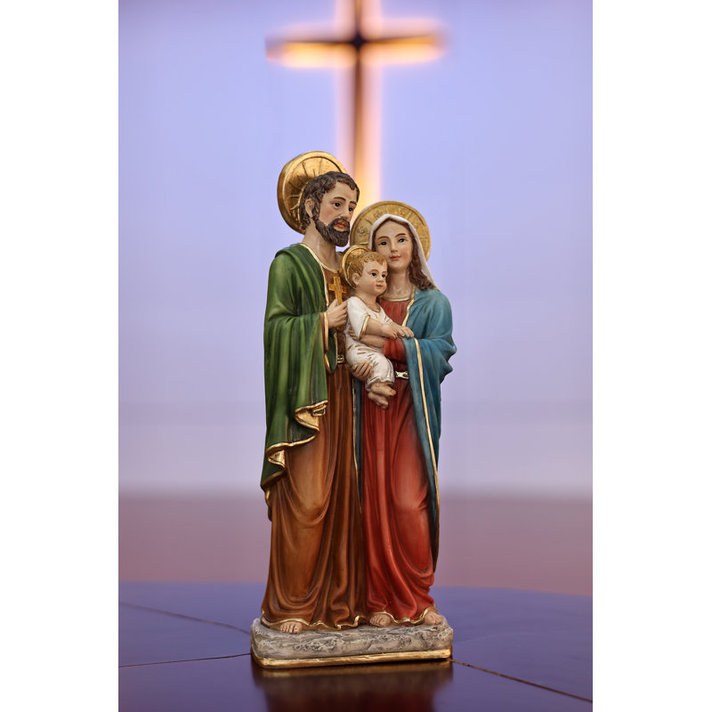 Statue de la Sainte-Famille, décoration intérieure / extérieure, H 12,2 po x l 3,2 po x P 4,8 po