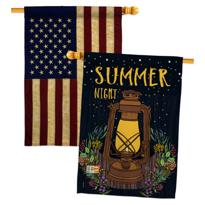 Drapeau de maison Summer Night Lantern