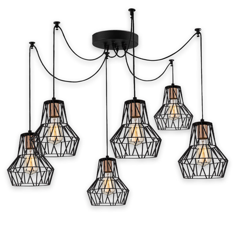 Lustre en métal 6 lumières