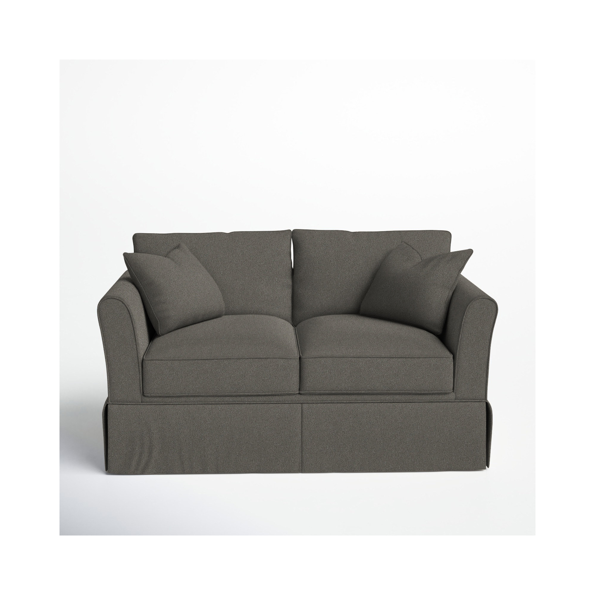 Shelby 60'' Upholstered Loveseat, Bella Otter Performance Velvet