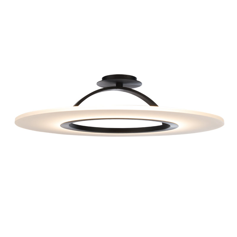 Zamir Acrylic LED Semi Flush Mount, Black