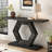 Modern Entryway Table with Hollow Hexagon Leg Structure-113058706