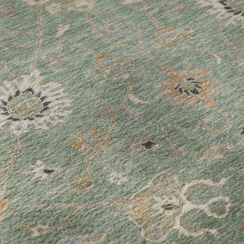 Premium Machine Washable Krause AMF1137 Global Rug, Rectangle 1'8" x 2'6"
