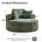 Upholstered Boneless Corduroy Barrel Curved Sofa with Wide Armrests, Compression Round Chaise Lounge, No Assembly-574809363