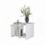 Table basse blanche avec rangement ouvert-2092015826