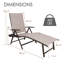 Cozy Cozy Aluminum Reclining Lounge Chair with Cushion Drink Holder Adjustable Assemble-Free -885128132