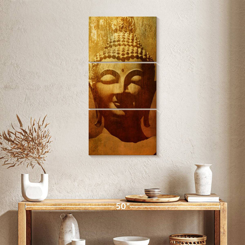 Antique Buddha Head, 38" H x 18" W