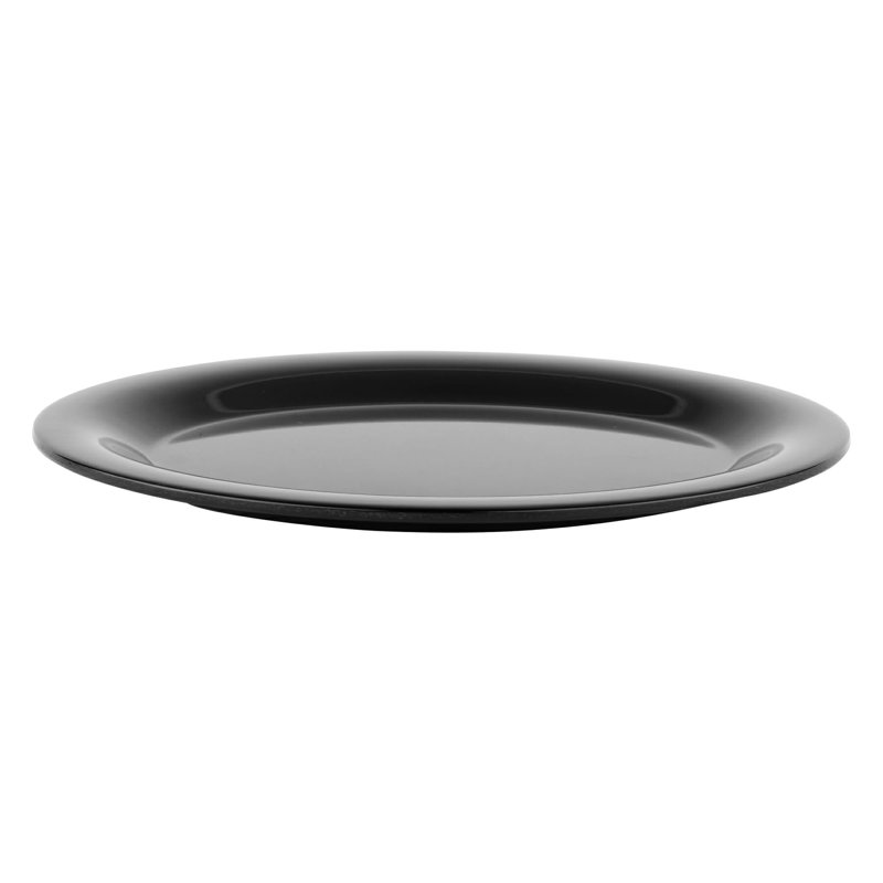 GET Plateau de service ovale en mélamine OP-610-MIX, H 1 po x L 9,75 po x l 7,25 po, Noir