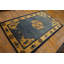 Chinese Antique - Peking 1890s Blue Rectangle Knotted Wool Small Scatter Size Rug