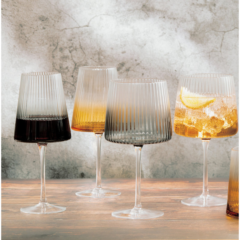 Empire 15.25oz. Wine Glass Set, Amber