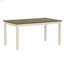Ensemble de table de salle à manger 6 pièces brun et blanc
