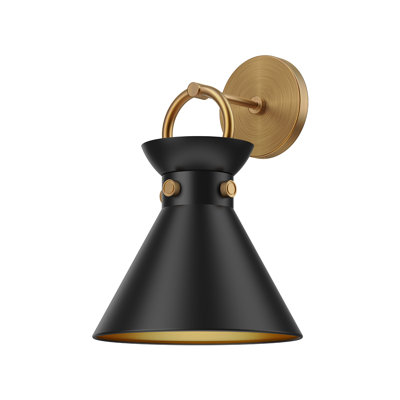 Tiney Single Light Steel Dimmable Armed Sconce