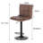 Deristin Swivel Upholstered Adjustable Height Counter Stool with Metal Frame-1711429614