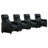 Kryton Upholstered Tufted Recliner Living Room Set Black