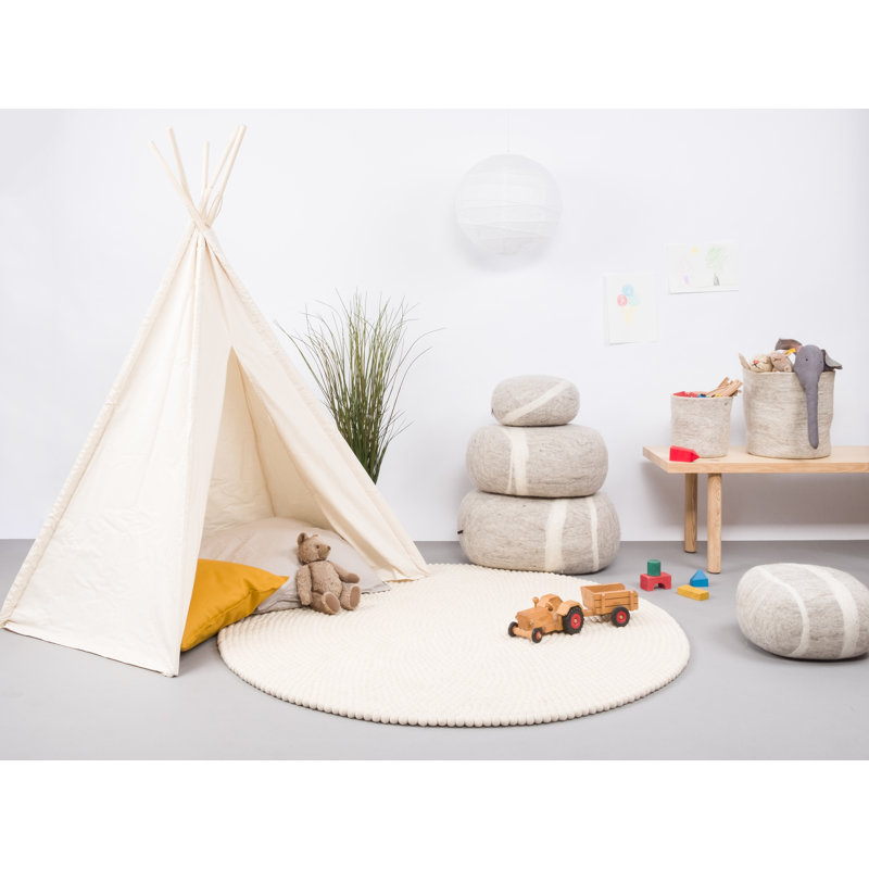 Round Wool Hand Woven Area Rug, Round 160cm