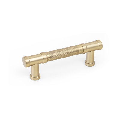 Knurled Cabinet Pulls, Antique Brass & Champagne Bronze Textured Drawer Bar Handles for Kitchen Cupboard Bathroom Cabinet