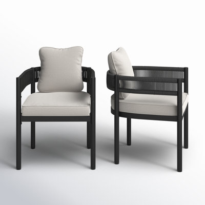 Alexandria Outdoor Dining Chair With Cushions Set Of 2