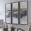 " Uttermost Graphite Horizon " by K. Nari 3 - Pieces Painting Print