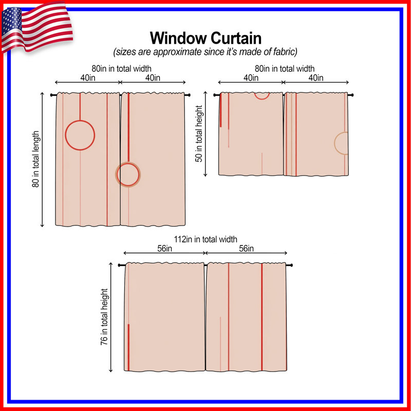 Rideaux obscurcissant et obscurcissant Lines - 2 panneaux, 40in x 60in - 2 panels, Transparent