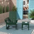 Chaise berçante et table d'extérieur en plastique PEHD Joubert