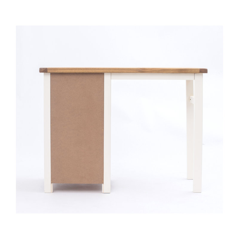 Mirabelle Dressing Table with Mirror, Waxed Oak