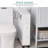 Homcom 6.25" X 20.5" X 28.25" Wood Rolling Narrow Bathroom Side Storage Cabinet - White-47008089