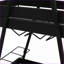 Chariot-bar, industriel moderne avec porte-bouteilles, structure en fer l 27,25 po x P 31,75 po | Fer | Argent mat