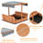 43.7" x 43.7" Solid Wood Square Play Sandbox with Cover-86149586