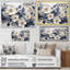 Minimalisme bleu et or - Violettes, art mural de salon-97048552-97048558