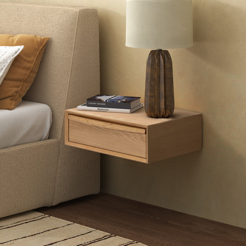 Arcania Philbert Floating Nightstand, Natural