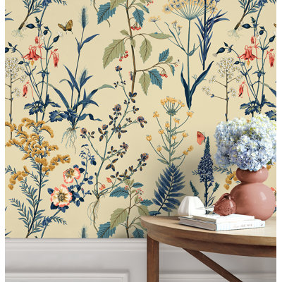 Rouleau de papier peint adhésif L 18 pi x l 20,5 po Meadow Floral